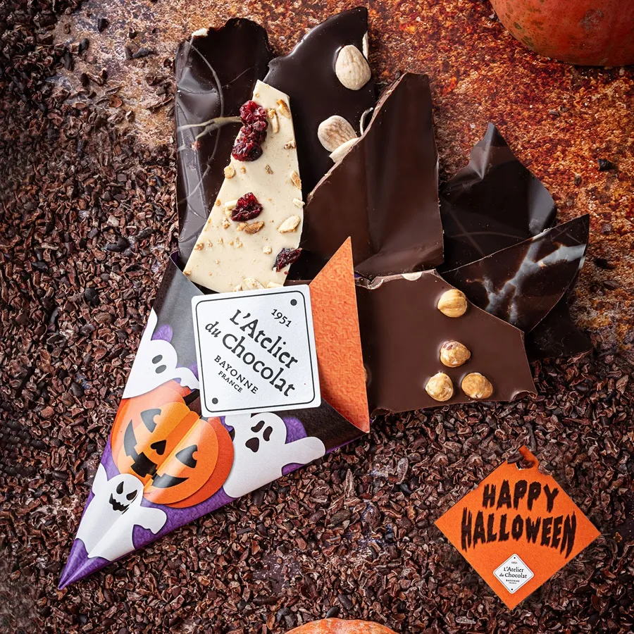 Livraison express de vos chocolats Halloween. De délicieux frissons chocolatés.